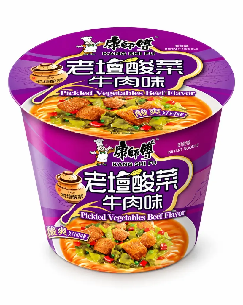 [NU-1041 Beef mit eingelegtem Gemüse] MASTER KONG / Instant Noodles / Cup / 12 pcs (Beef with Pickled Vegetables)