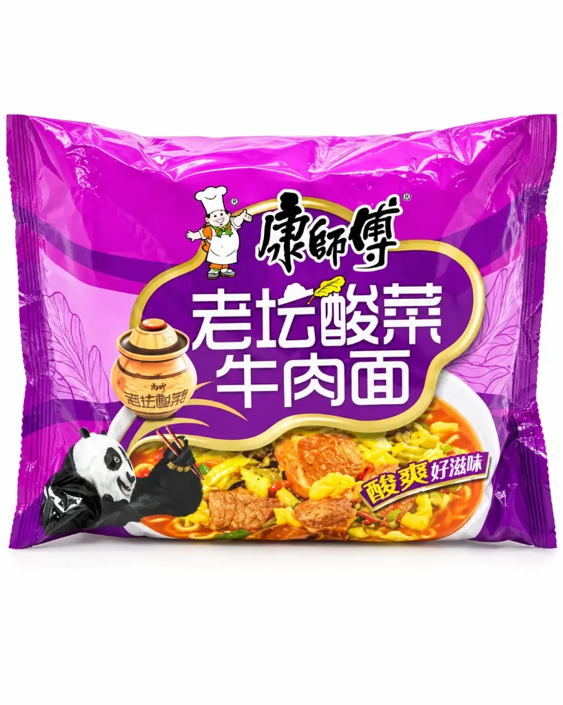 [NU-1061 Beef mit eingelegtem Gemüse] Master Kong / Instant-Nudeln Packung / 30 Stk. (Beef mit eingelegtem Gemüse)