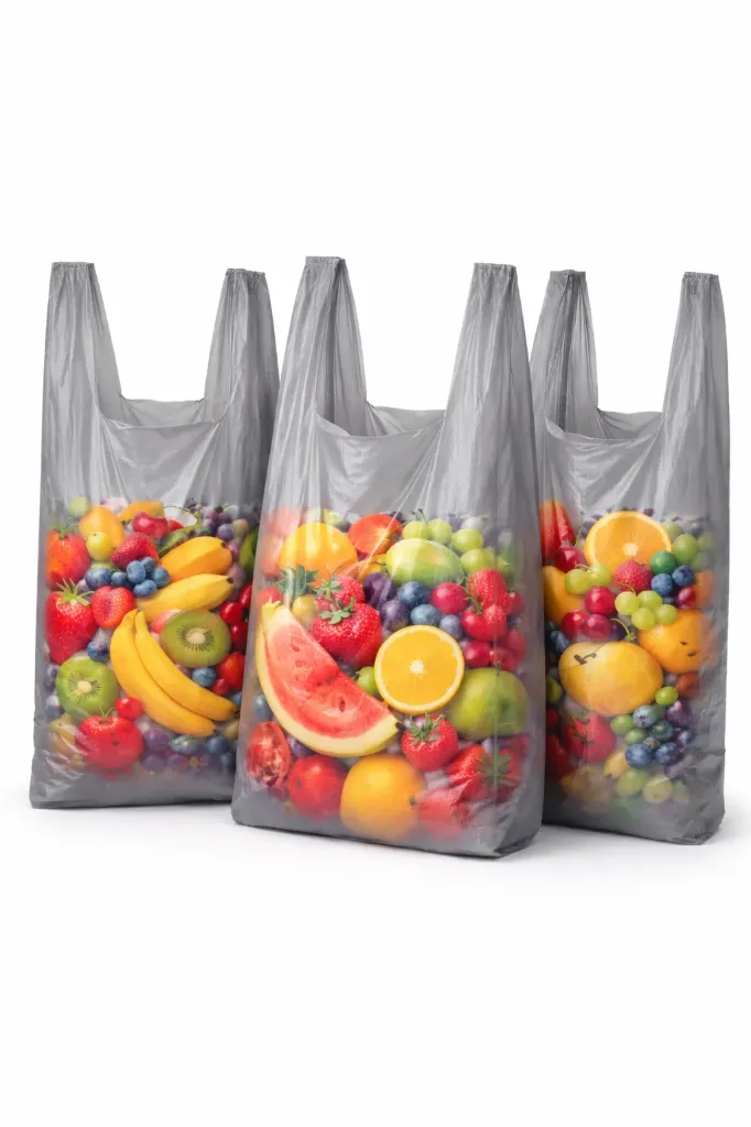 Plastiktaschen / Tragetaschen weiss,