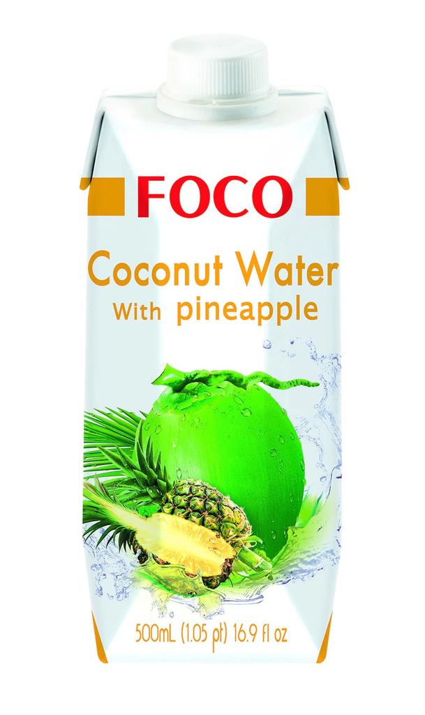 FOCO / KOKOSNUSSWASSER  ANANAS                                                                ( 500ml x 12 )